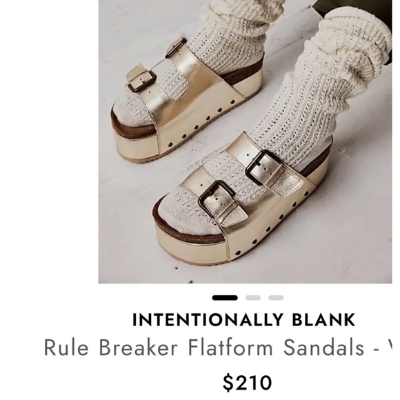 Anthropologie x Intentionally Blank Flatform Sandals Size 7 - Picture 1 of 11